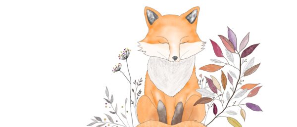 Renard aquarelle - Gelada